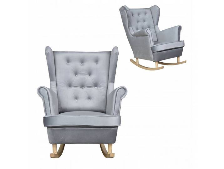 Family Meble Schaukelstuhl Family Meble Diana Schaukelsessel Ohrensessel Royal 26 hellgrau 84x92x