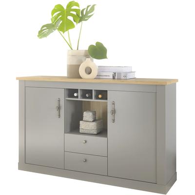 Sideboard HOME AFFAIRE "CHAMBORD", grau (lichtgrau), B:166cm H:100cm T:44cm, Sideboards, Sideboard, Breite ca. 166 cm