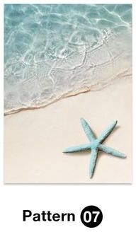 Inspire Select Tropical Ocean Beach Canvas Wall Art Print Aesthetic Summer Landscape Poster 7 7.87 9.84 In no Frame