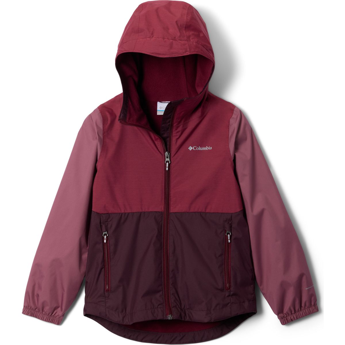 Columbia Girls' Rainy Trails III Fleece Lined Waterproof Jacket moonvista, rich wine, antique mauve (607) XS 215491-2154911-607-XS