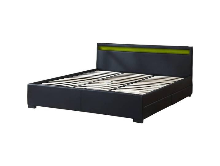 Habitat Garten Bett nico Schwarz, 200x180 cm, Schlafzimmer, Betten, Polsterbetten