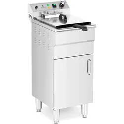 Helloshop26 - Elektrische Fritteuse 13 Liter 5000 Watt Ablasshahn Kaltzone auf professionellem Edelstahlgehäuse 14_0003985