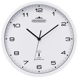 Monzana Funk Wanduhr Funkuhr 31cm Weiß