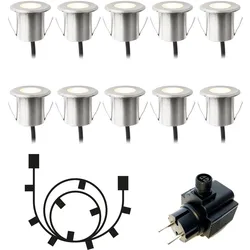 Lightson, Gartenbeleuchtung, Dexter Decklight 10er-Pack Silber Starter Pack (20 lm, IP67)