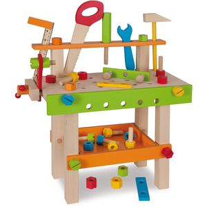 Eichhorn Kinderwerkbank 100001844 Werkbank, aus Holz, 42 x 39 x 19 cm, 49-teilig