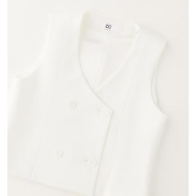Anzugweste IDO "GIRL WAISTCOAT", Mädchen, Gr. 164, weiß (sanftes weiß), 88% Polyester, 12% Elasthan, Westen Anzugweste