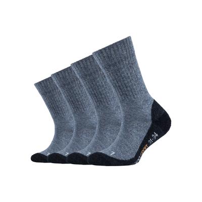 Funktionssocken CAMANO "function", Jungen, Gr. 39-42, Sockengröße, blau (jeans, meliert), Materialmix, meliert, normal, Socken Sportsocken, mit verstärkten Belastungszonen an Ferse und Spitze