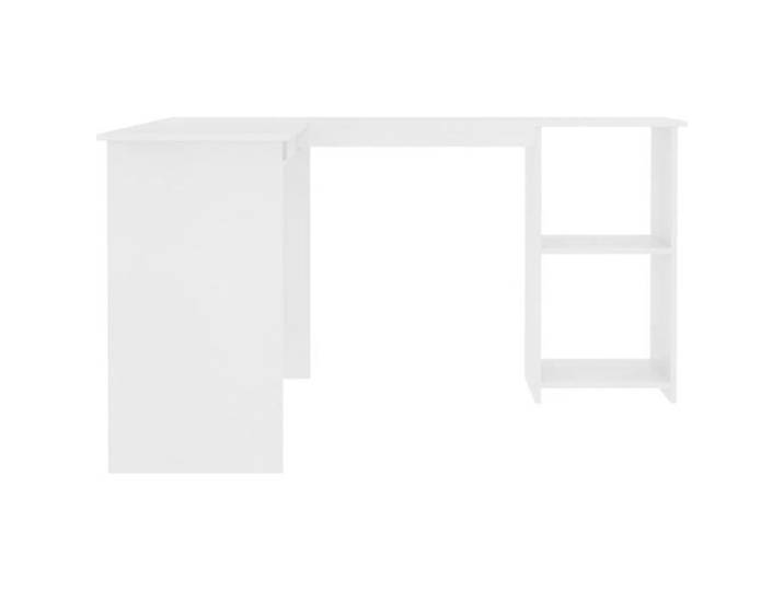 Bureau d'angle en forme de L - KIMISS - Blanc - 120x140x75 cm - Aggloméré