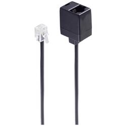 Shiverpeaks Western Verlängerungskabel [1x RJ11-Stecker 6p4c - 1x RJ11-Buchse 6p4c] 6 m Schwarz BS70226