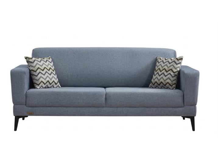 Xlmoebel 3-Sitzer Graues weiches 3-Sitzer-Sofa Stoffsofa moderner Stil Wohnzimmermöbel, 1 Teile