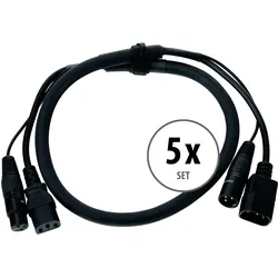 Pronomic Stage IECD-1 DMX Hybridkabel C/DMX 1m 5x Set