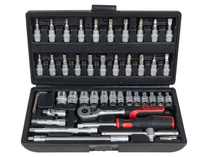 KSTOOLS Coffret de douilles et accessoires 1/4\, 46 pièces - 911.0646