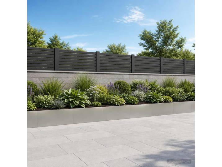 vidaXL Stützmauer 6 Stk. 100 x 12 x 40 cm Edelstahl Silber