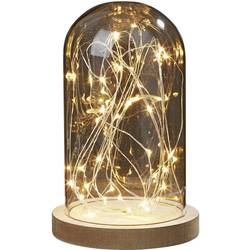 Hellum 523713 Dekoleuchte LED Warmweiß Transparent, Holz