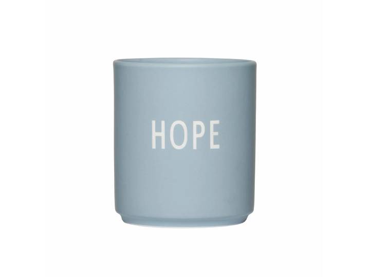 Design Letters - AJ Favourite Porzellan Becher, Hope / light blue