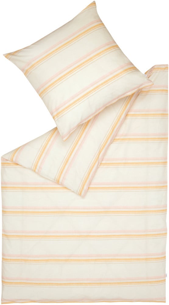 Loeschen Esprit Adrien beddengoedset, roze-perzik, 140x200 cm
