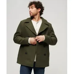 Superdry für Herren. M5011678A Merchant Store Wollmantel grün (XL), Lässig, Polyester