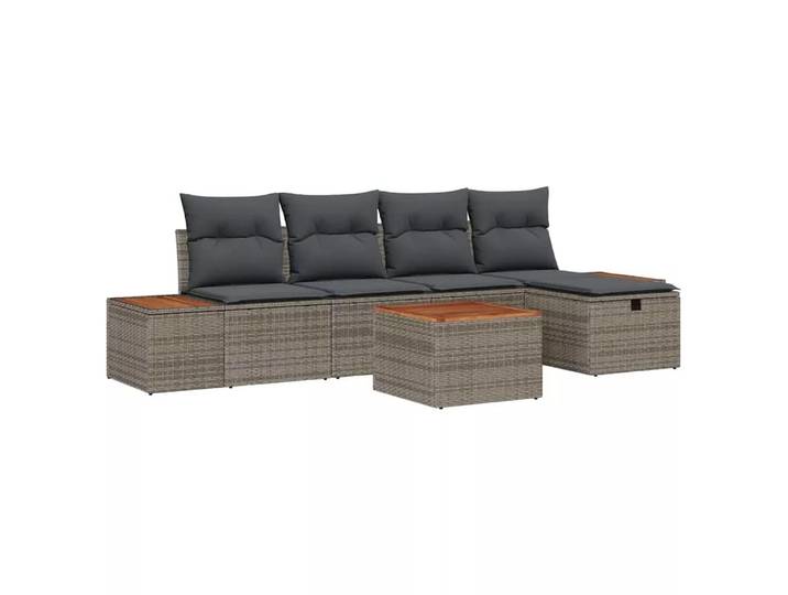 VidaXL - Modulare sofagarnitur poly-rattan, One Size, Grau