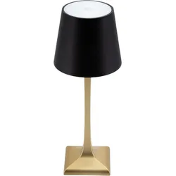 Securit® Kabellose LED-Tischleuchte "Roma" – Schwarz/Gold – Innen/Außen – Magnetisches Kabel inklusive