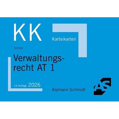 Karteikarten Verwaltungsrecht AT 1, Sonstige von Christian Sommer, Alpmann und Schmidt, 978-3-86752-982-2