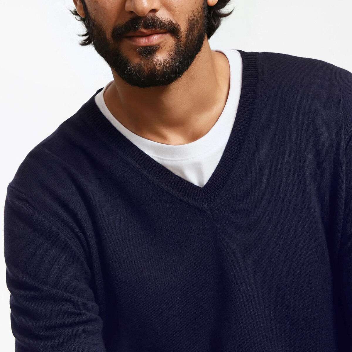 LA REDOUTE COLLECTIONS Pull col V en mérinos