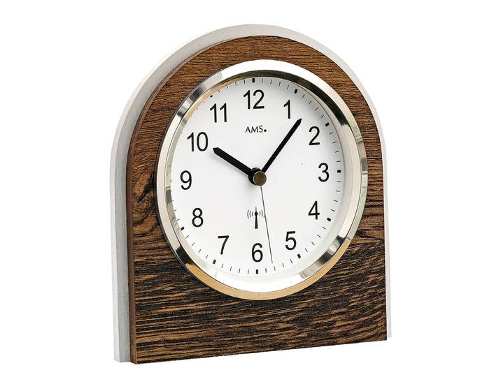Funk-Uhr Lebu Wildeiche Dekor 13 x 13 x 6cm Multicolor/Braun