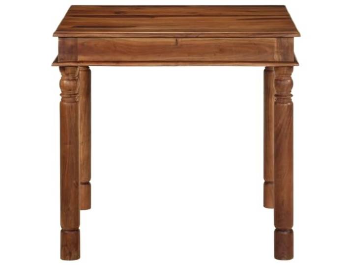 HKQWPBF Esstisch 80x80x77 cm Massivholz Akazie Akazienholz, robuste Tischplatte, pflegeleicht, feuchtes Tuch, Küche, Esszimmer, Innen- und Außenmöbel