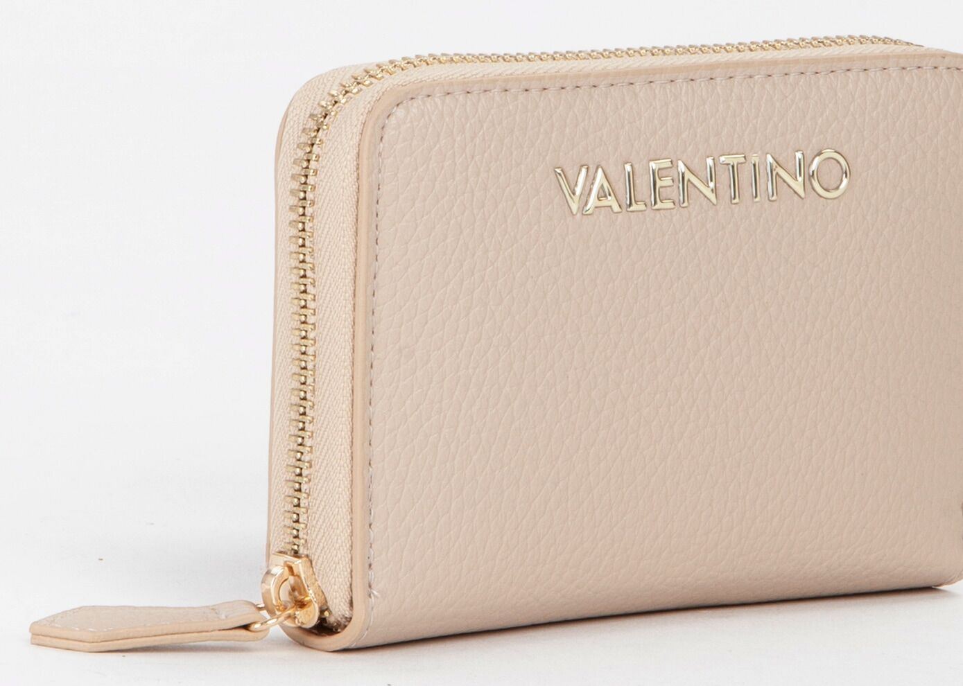 Geldbörse VALENTINO BAGS "ALEXIA", Damen, ecru, Lederimitat, Kleinlederwaren Geldbörse, Damen Geldbeutel, Portemonnaie mit Logoschriftzug ecru Einheitsgröße