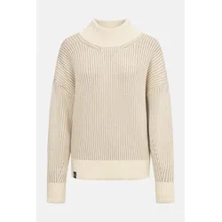 Derbe Pullover Warmer Fisher Damen Beige Weiß Rippstrick
