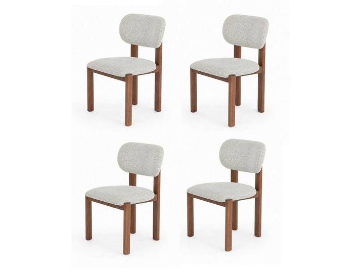 Xlmoebel Sitzgruppe Moderne Esszimmerstühle in Weiß, 4er Set, gemütlich und stilvoll, Made in Europa