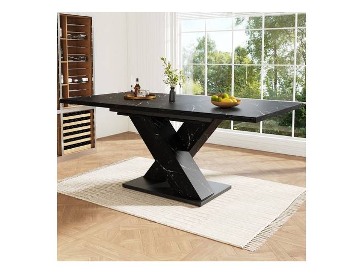 Celya Esstisch Teleskoptisch,Tisch,Küchentisch,Ausziehtisch auf 119-158.5*80*75cm, für Küche und Wohnzimmer, Esstisch