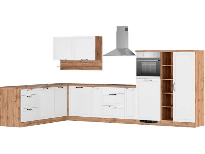 KOCHSTATION Winkelküche KS-Lana, Stellbreite 240/380 cm, wahlweise mit E-Geräten