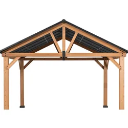 Sunjoy Pavillon Zedernholz Gazebo TÖDI - 336cm x 400cm, anthrazit