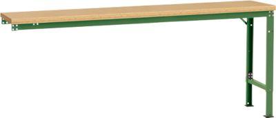 Manuflex Ansatztisch UNIVERSAL Spezial, 2000 x 800 mm, Multiplex natur, resedagrün