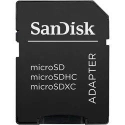 Sandisk Ultra microSD A1 (64 GB, microSDXC, U1, UHS-I), Speicherkarte, Grau, Rot, Weiss