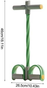 Smart Shopping Spot FlexTone 4 Tube Resistance Bands Pedal Exerciser For Full Body Home Workouts green