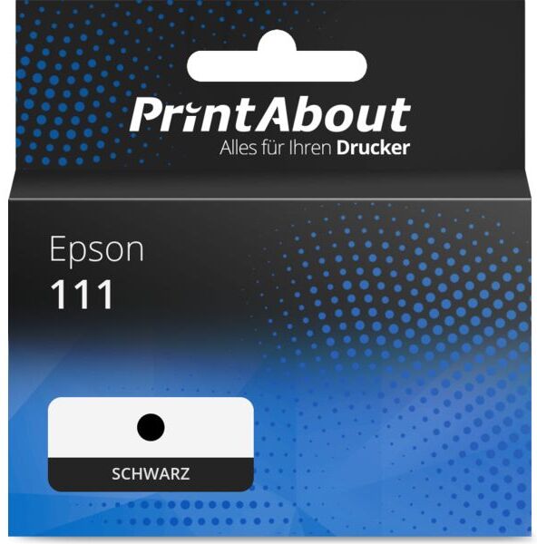 PrintAbout Druckerpatrone kompatibel mit Epson 111 (C13T03M140) - Schwarz