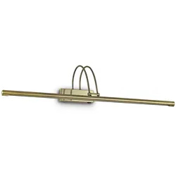 Ideal Lux LED Bilderleuchte / Spiegelleuchte BOW AP114, 76cm, 8W 3000K, schwenkbar, mit Schalter, Messing antik IDEA-121147
