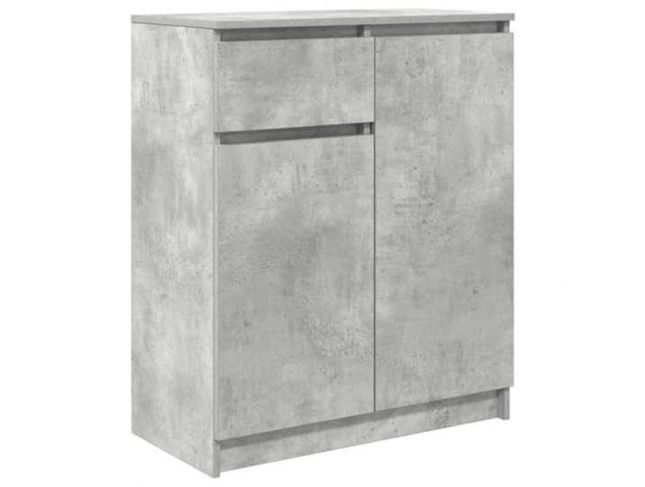 HEFZGDB Pflegeleichtes Sideboard für Wohnzimmer in Betongrau, Sideboard zur Aufbewahrung und Organisation mit Schublade und Türen, weißes mit Stauraum aus Holzwerkstoff, montageflexibles