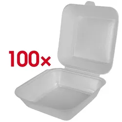 Papstar Einweg Burger-Boxen »XXL«, 100 Stück weiß, 20x11x20 cm