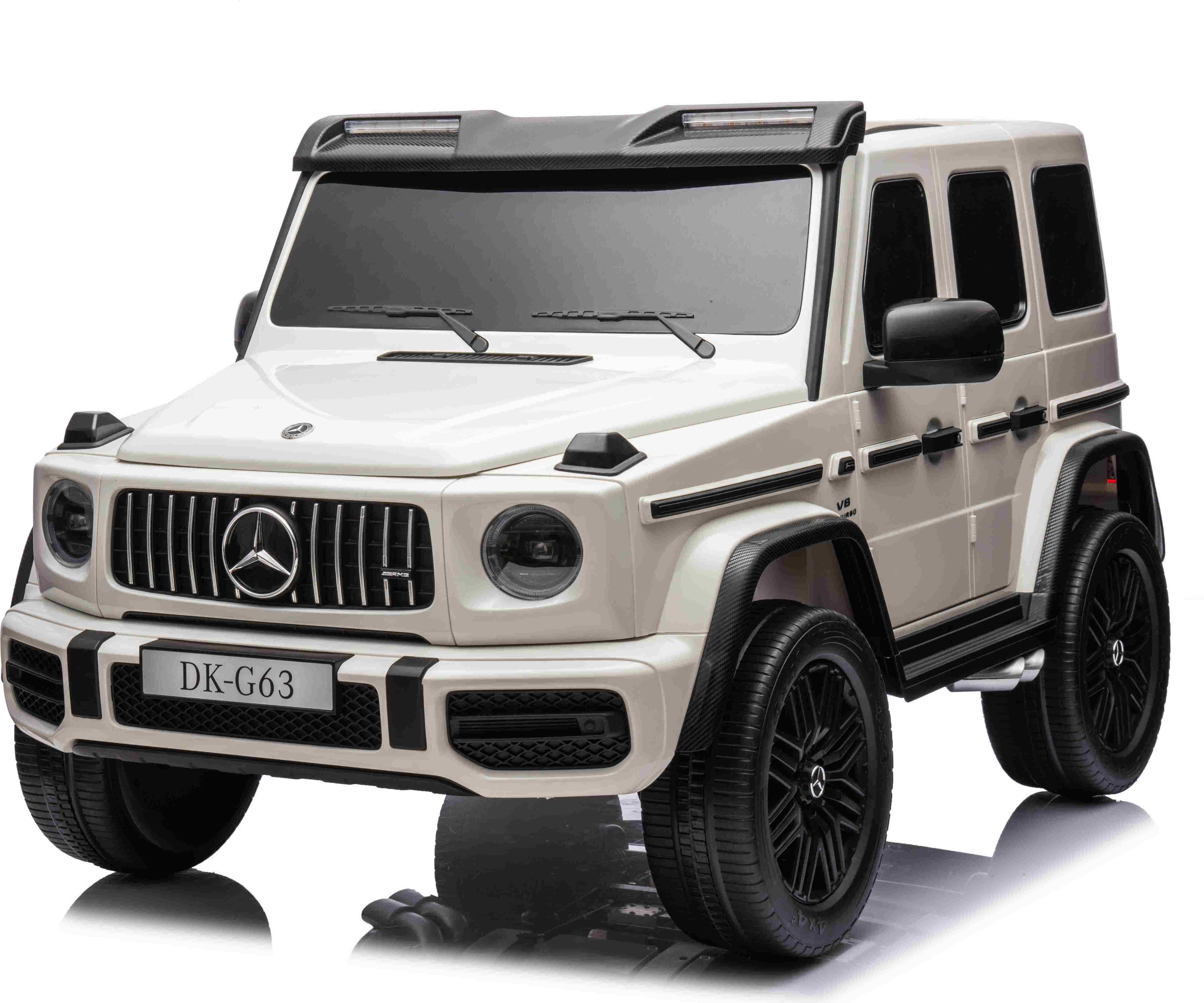 Mercedes Benz G63 XL G-Klasse AMG SUV Geländewagen Kinder Elektroauto Kinderauto EVA Soft Reifen 12V14Ah 4x35W Motoren Weiß