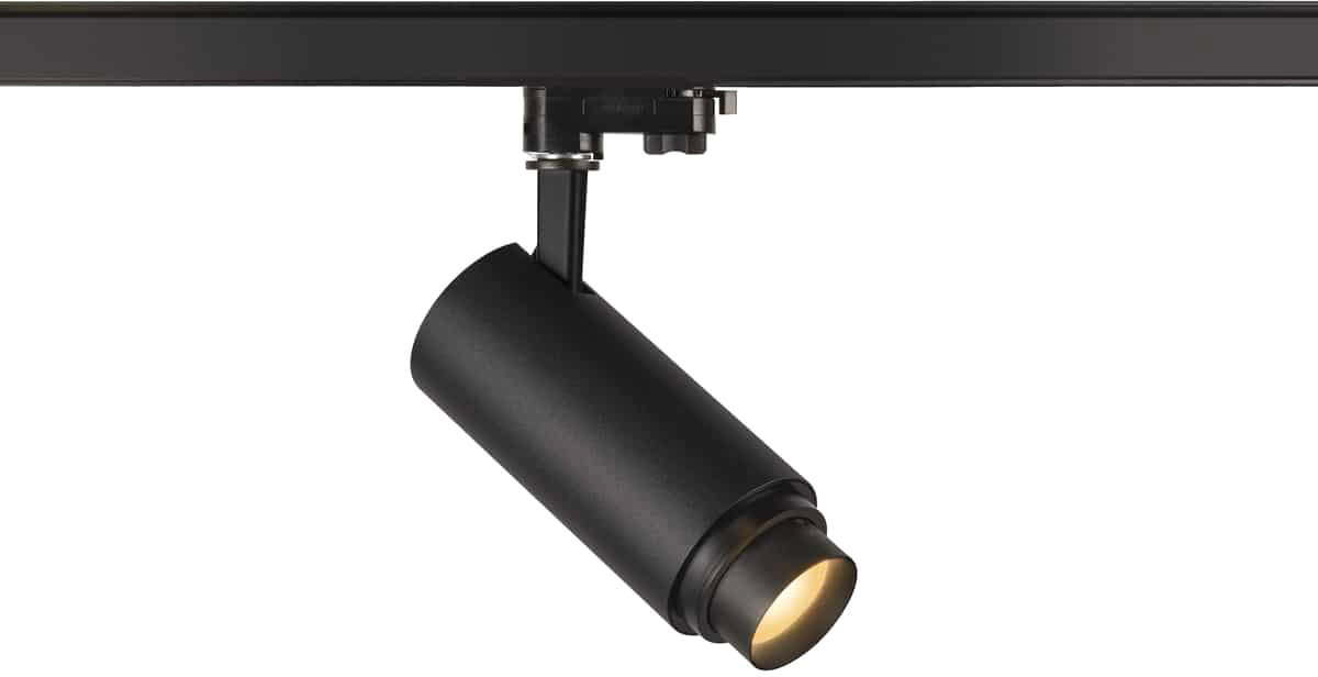 Slv Numinos® Zoom M Phase, 3 Phasen Spot Schwarz 20w 2700k 15-60° - Leuchten Mit 3 Phasen Adapter 230v
