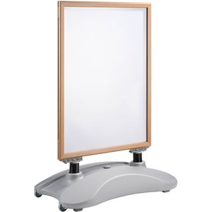 Böttcher-AG Kundenstopper DIN A1, 32 mm Profil, helle Holzoptik