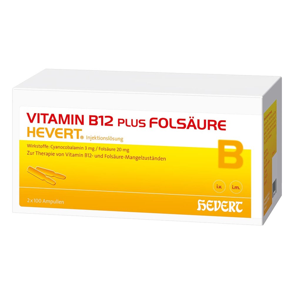 Hevert-Arzneimittel GmbH & Co. KG Vitamin B12 plus Folsäure Hevert Ampullen-Paare 04674439