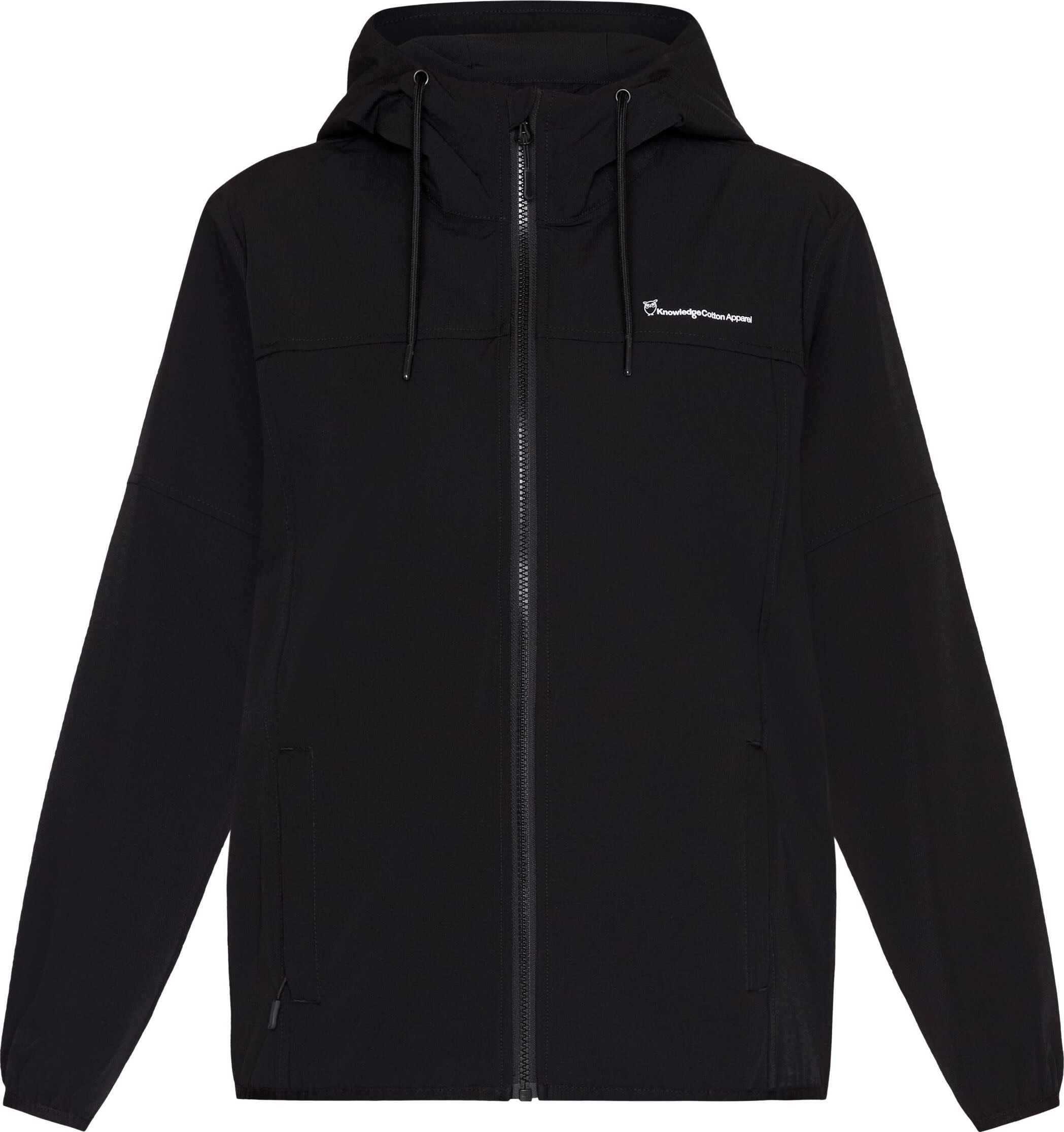 Knowledge Cotton Apparel Women's Stretchy Ribstop Trail Jacket Black Jet XS