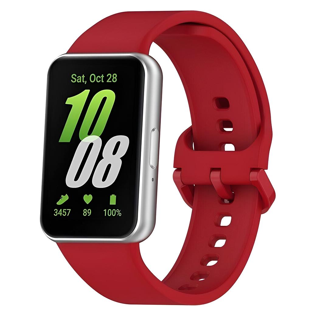 Techsuit - Watchband (W086) - Samsung Galaxy Fit3 - Red (Silicone) (70708526)
