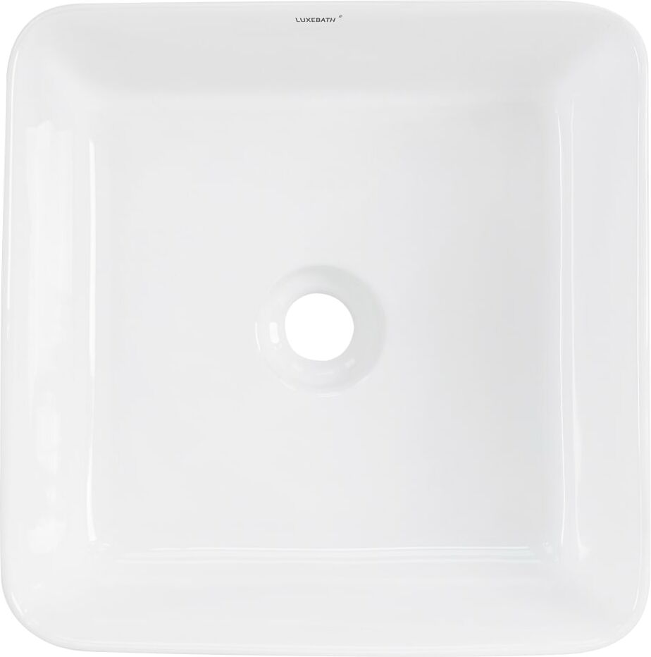 ML-Design Lavabo blanco de cerámica cuadrado sobre encimera