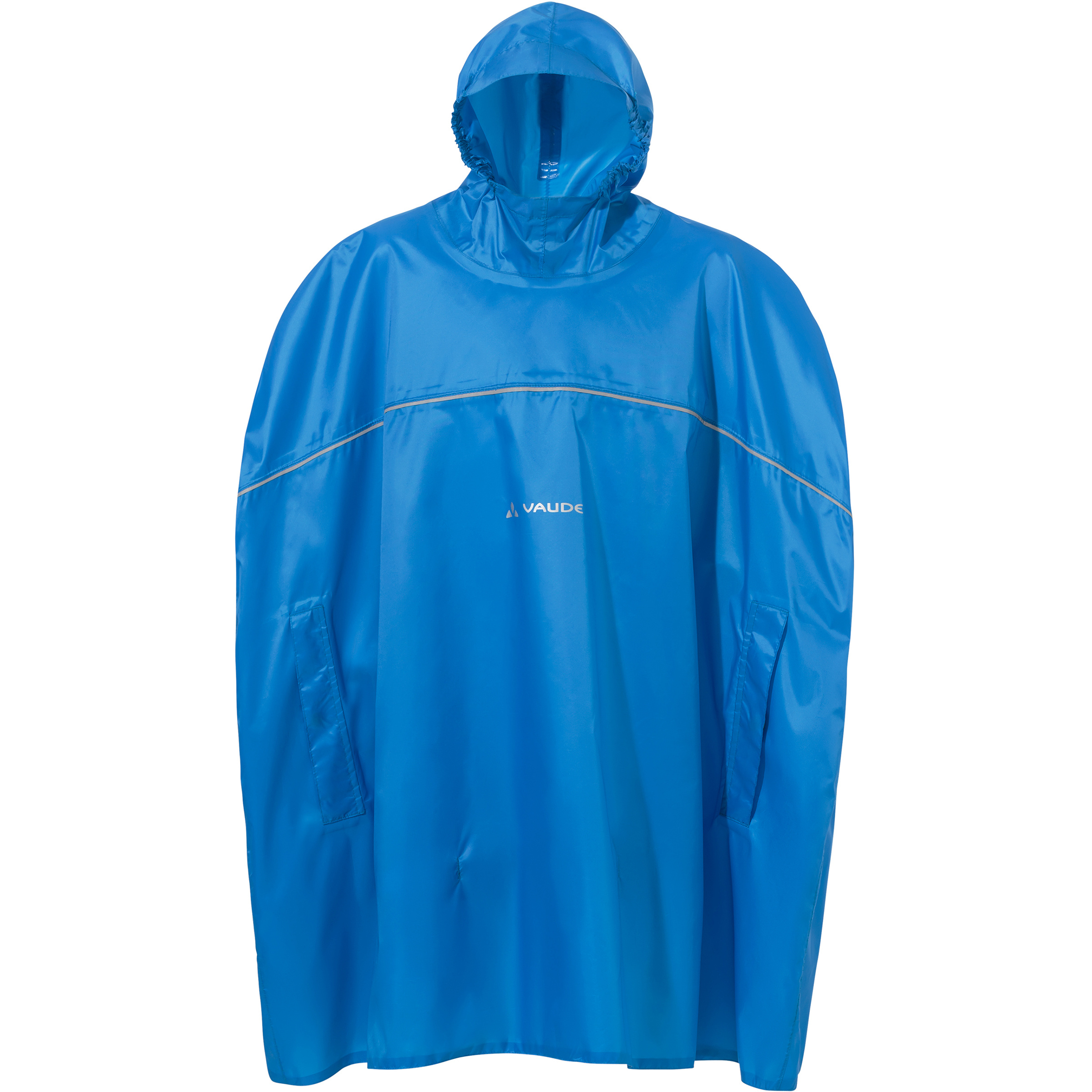 Vaude Grody II Poncho Kinder Regenjacke blau Größe M Camping Klein verpackbar Wasserabweisend