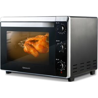 HANSEATIC Minibackofen "XXL Volumen 42 L, Zeitschaltuhr", schwarz, B:51cm H:36cm T:44cm, Minibacköfen, inkl. 3 Jahre Herstellergarantie, Minibackofen