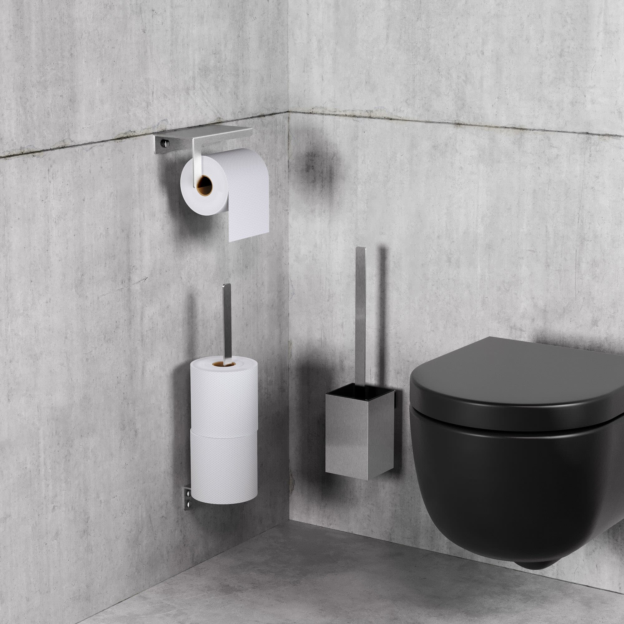 Clou Fold Reserverollenhalter für 3 Stück, Accessoires, CL/09.04035.41, edelstahl gebürstet